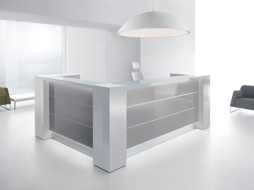 Alba 3 – Lacquered Modular Reception Desk