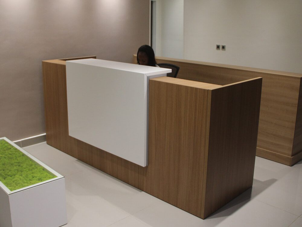 reception desk panels