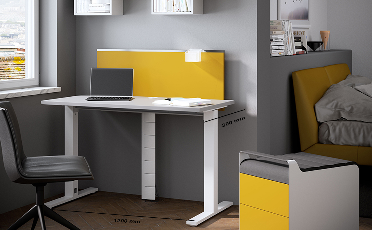 Fresca – Stylish T Leg Home Office Desk with 2 Drawer Pedestal and 4 ...