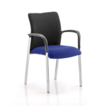 Academy Visitor Chair In Multicolor With Arms Stevia Blue