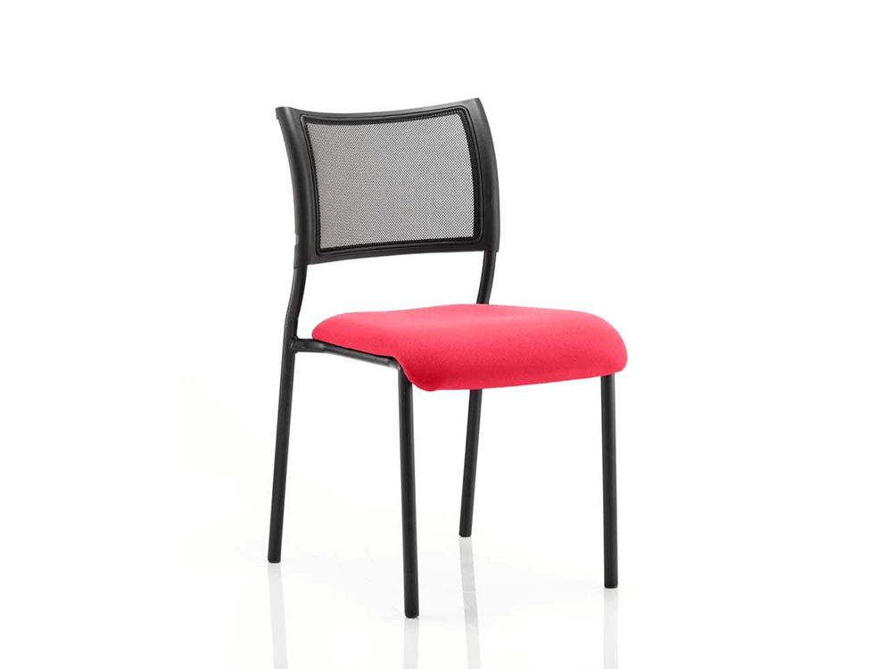 Dale – Mesh Back Visitor Chair Black Withoutarms Cherry