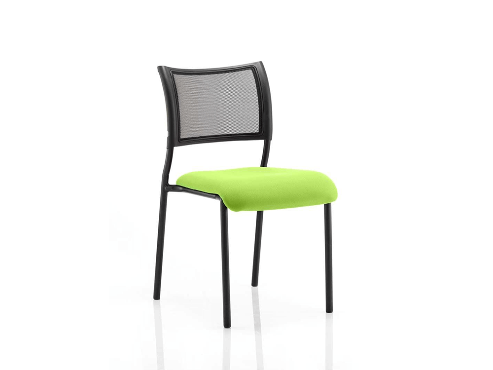 Dale – Mesh Back Visitor Chair Black Withoutarms Green