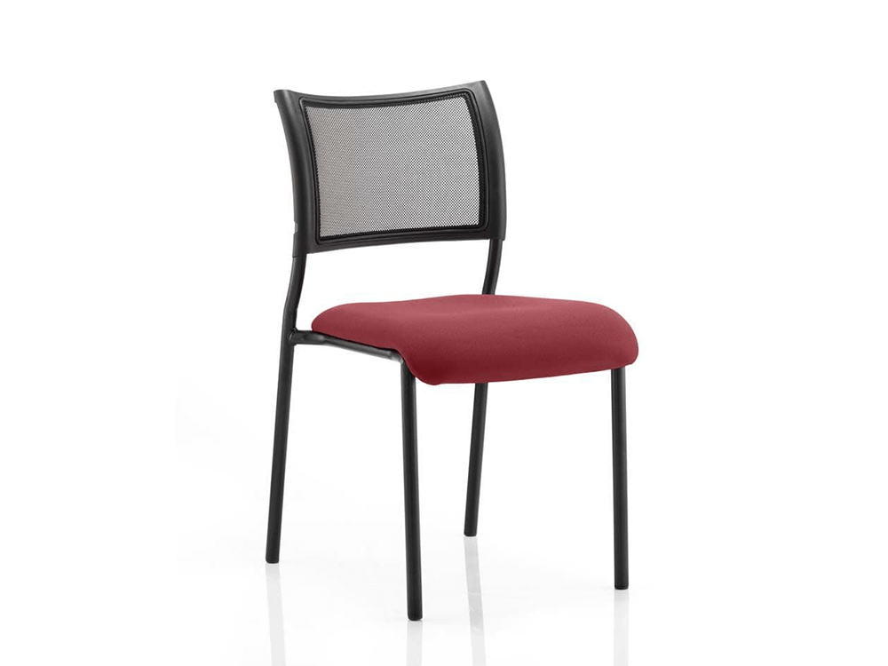 Dale – Mesh Back Visitor Chair Black Withoutarms Chilli