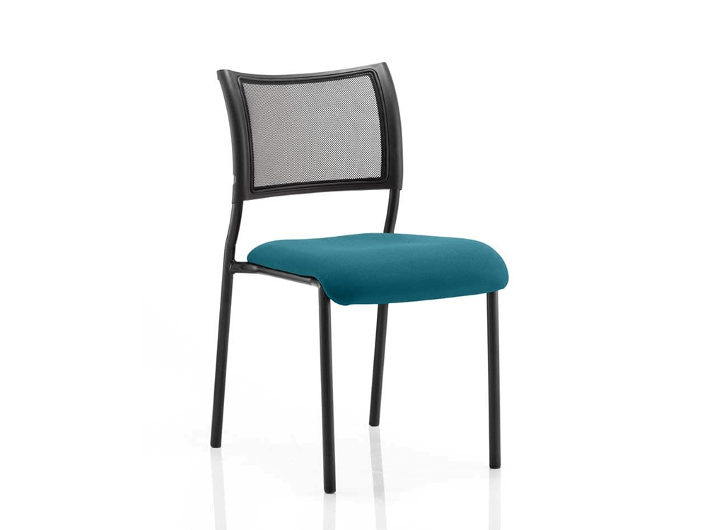 Dale – Mesh Back Visitor Chair Black Withoutarms Teal