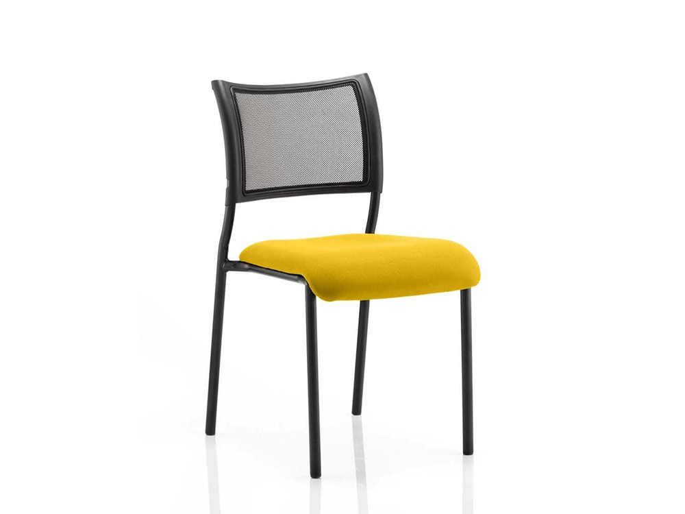 Dale – Mesh Back Visitor Chair Black Withoutarms Yellow