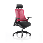 Lex Task Operator Chair In Multicolor Back Red Black
