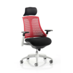 Lex Task Operator Chair In Multicolor Back Red White