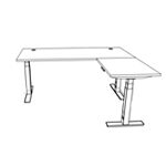 Alfio Standalone Electric Height Adjustable Desk With Return Right