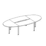 Medium Elliptical Shape Table (10 Persons)