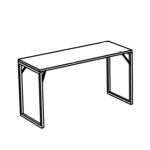 Small Rectangular Shaped Table (4 and 6 Person - H 1100)