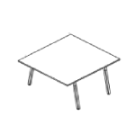 Square Shape Table (6 Persons)