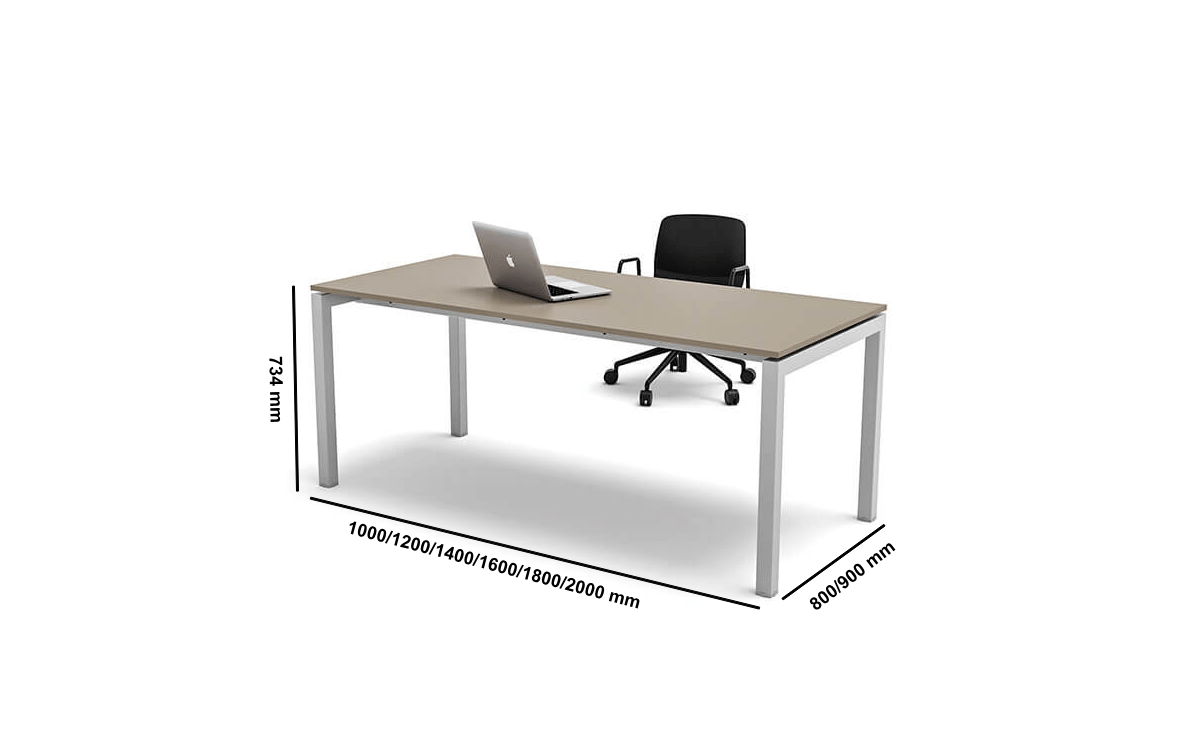 Marcell – Operational Office Desk With Optional Return Dimensions Img