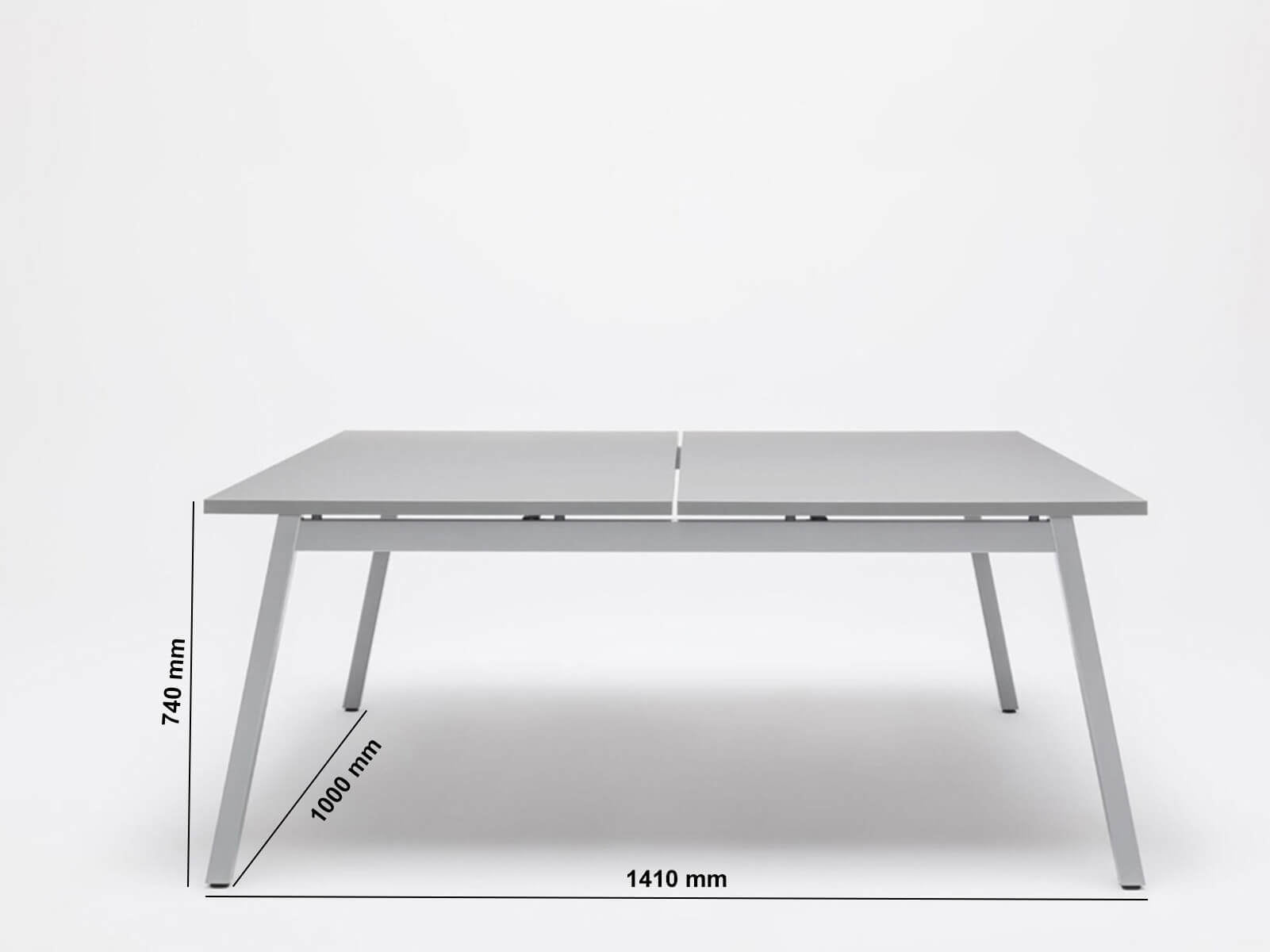 Padak A Legs Operational Office Desk For 2 And 4 Persons Dimension Image