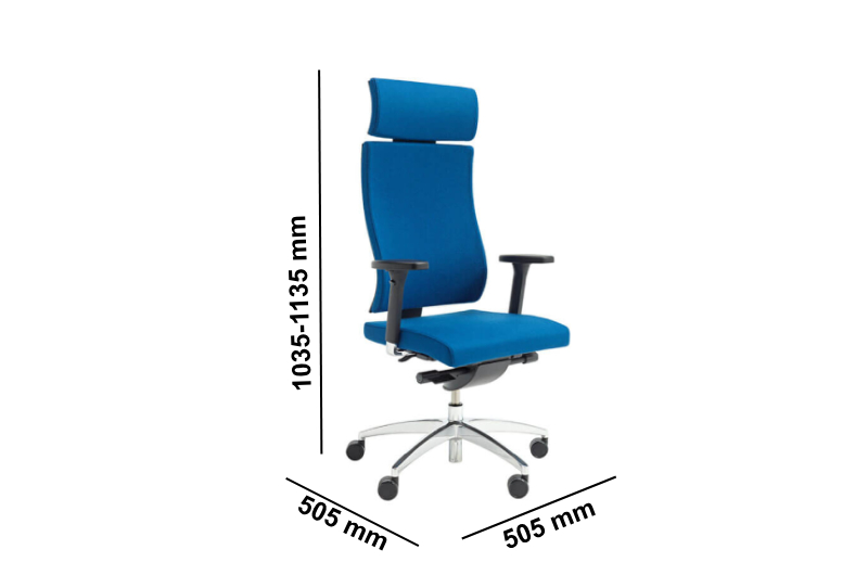 Xitij – Medium And High Plastic Back Task Chair Size Image