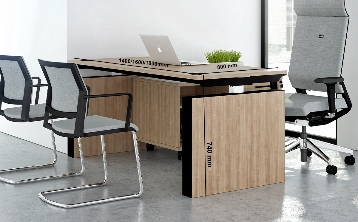 Eadric 1 Executive Desk Optional Modesty Panel & Storage Unit Size Img