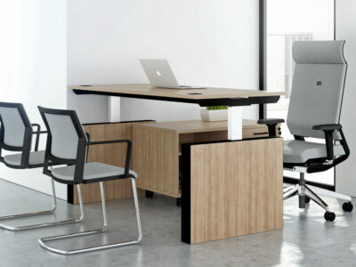 Eadric 1 – Executive Desk In Fixed Height Adjustable Leg With Optional Modesty Panel & Storage Unit 1