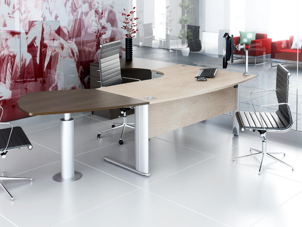 Eder – Executive Desk With Optional Meeting Ends 1