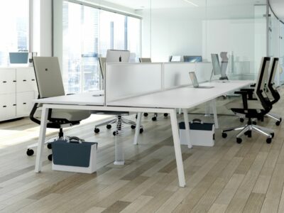 Eena – Back To Back 2 And 4 Person Operational Desk With Optional Meeting End And Credenza Unit 2