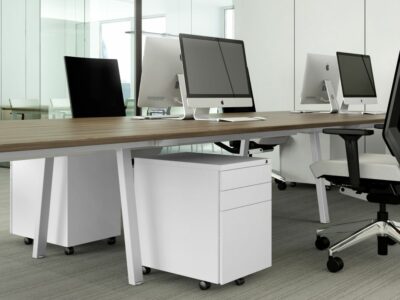 Eena – Back To Back 2 And 4 Person Operational Desk With Optional Meeting End And Credenza Unit 4