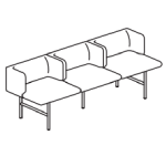 3 Seater Backrest Sofa (L1820 x D610 x H650)