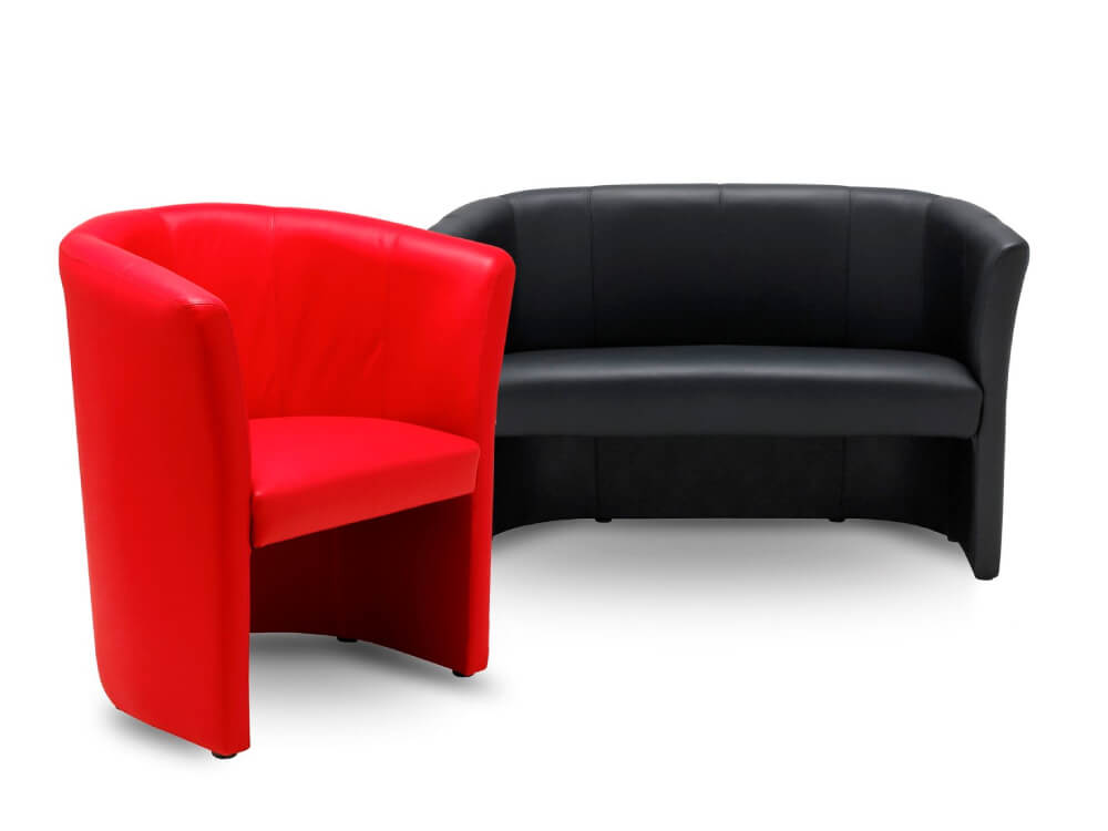 Vithi – Black And Red Tub Chair For One And Two Seater 1