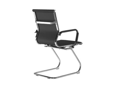 Pacifica Medium Back Bonded Leather Meeting Chair Black 2