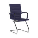 Pacifica Medium Back Bonded Leather Meeting Chair Blue 1