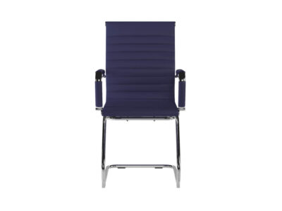 Pacifica Medium Back Bonded Leather Meeting Chair Blue 3