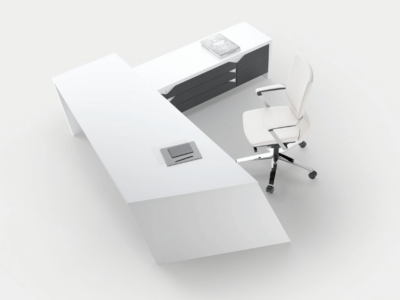 Antonia Modern Executive Desk With Optional Modesty Panel, Return And Credenza Unit 1