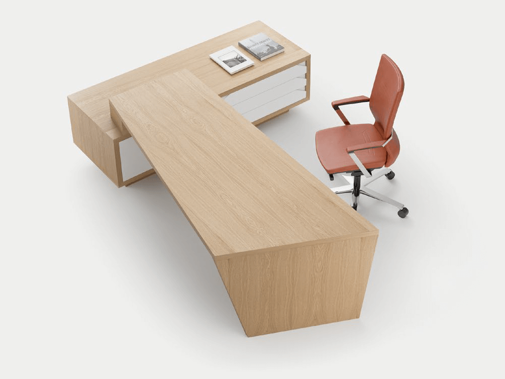 Antonia Modern Executive Desk With Optional Modesty Panel, Return And Credenza Unit 3