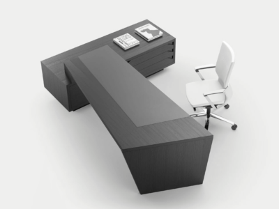 Antonia Modern Executive Desk With Optional Modesty Panel, Return And Credenza Unit 6