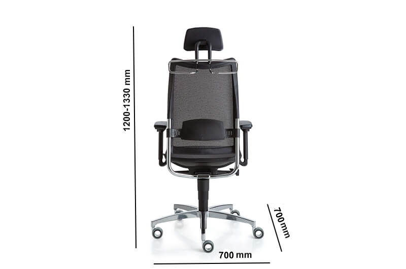 Cristina – High Backrest Height Adjustable Executive Chair Size