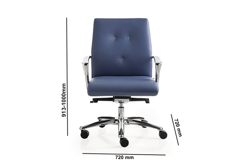 Genevria – High And Medium Backrest Executive Chairs Size