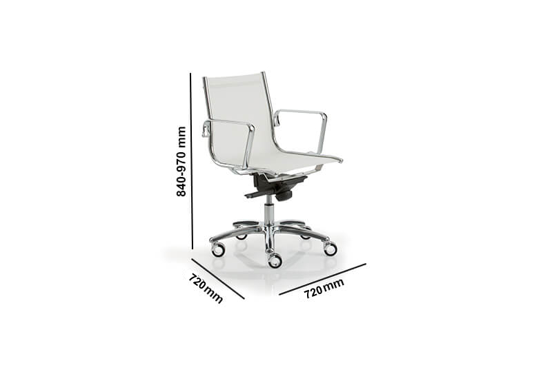 Raimona 2 – Medium And High Mesh Backrest Meeting Chair Sketch