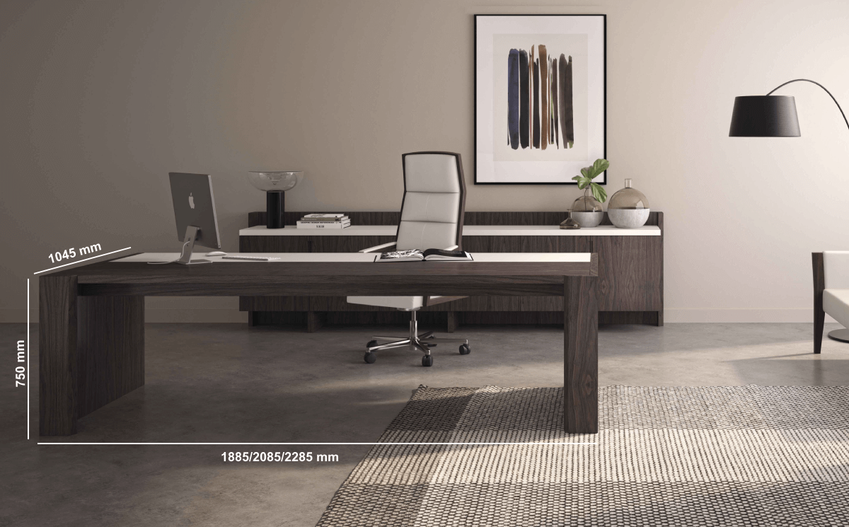 Alberto – Executive Desk With Optional Return And Credenza Unit Size Image (1)