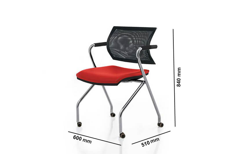 Carmine – Mesh Back Visitor Chair Size