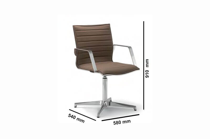 Giovanni 3 Mid Back Swivel Visitor Chair Size 2