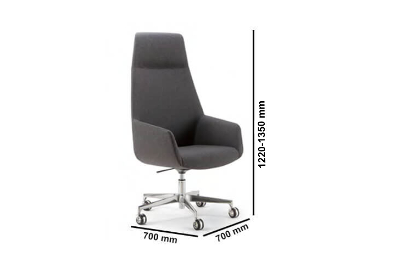 Ludovica – High Back Chair With Headrest Size