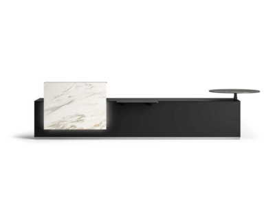 Luxor 1 – Marble Finish Glass Reception Desk 13