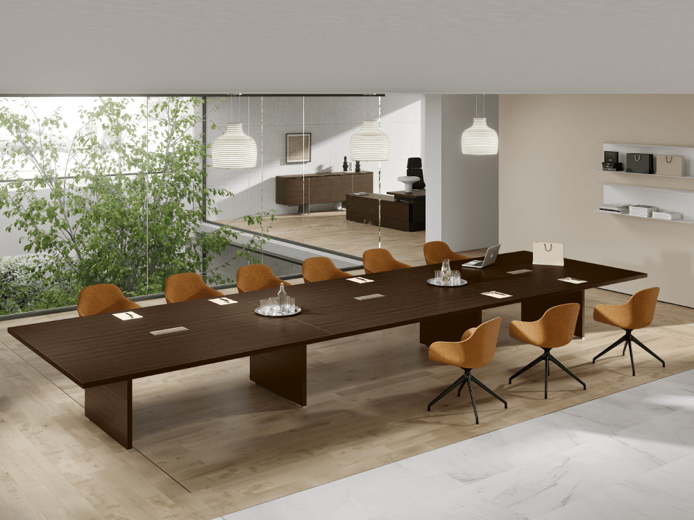 Bravvo 5 – Barrel With Slab Legs Meeting Room Table Main Img (1)