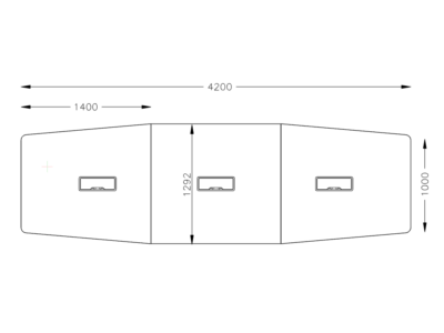 Adelmo 2 – Barrel Shape Meeting Table Three Top