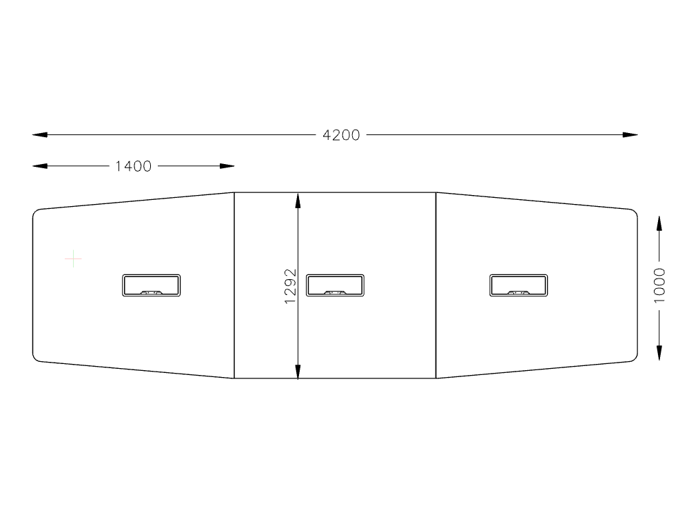 Adelmo 2 – Barrel Shape Meeting Table Three Top