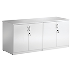 Madeline High Gloss Twin Cupboard With Adjustable Shelves White Sketch
