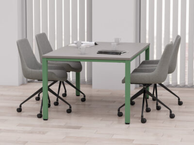 Novara 4 Rectangular Meeting Table With Post Leg 8