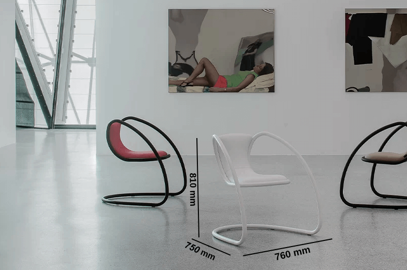 Tiziano – Unique Cantilever Lounge Chair Size