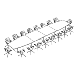 Extra Large Barrel Shape Table (16 and 22 Persons)+ 16 and 22 Chair