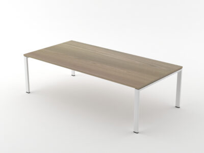 Ecedro Rectangular Shaped Meeting Table With Metal Legs 2