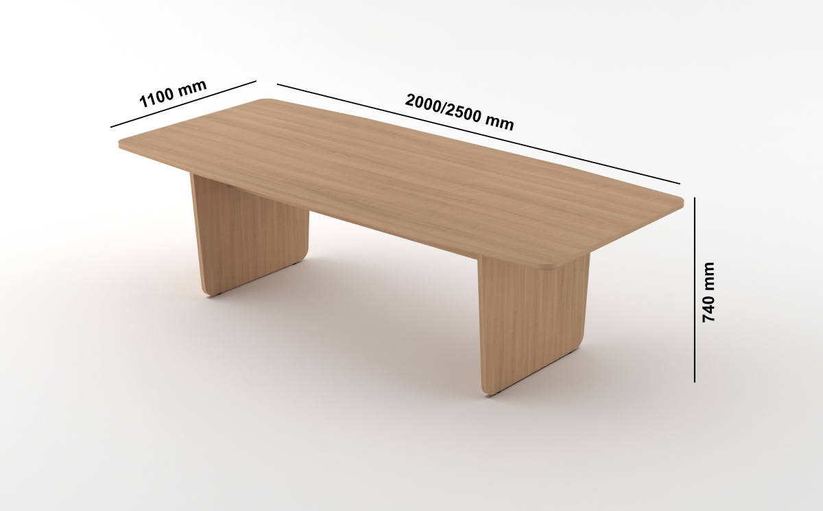 Glada 3 Barrel Shaped Meeting Table With Multiple Legs Middle