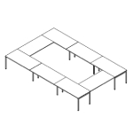 Rectangular Shape Table (20 and 24 Persons)