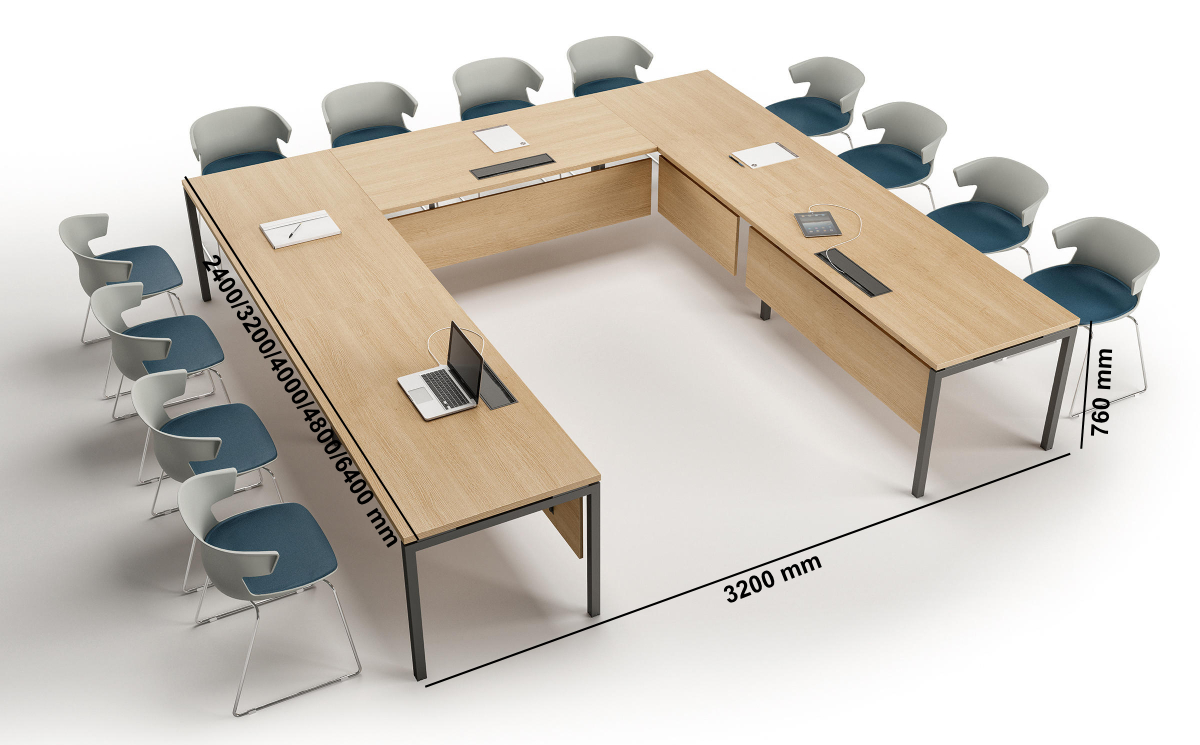 Maso U Shaped Meeting Table Middle